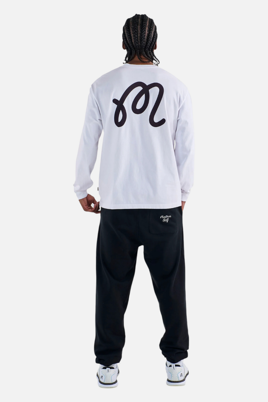 Malbon Gorse Cooper Tee in White – back view