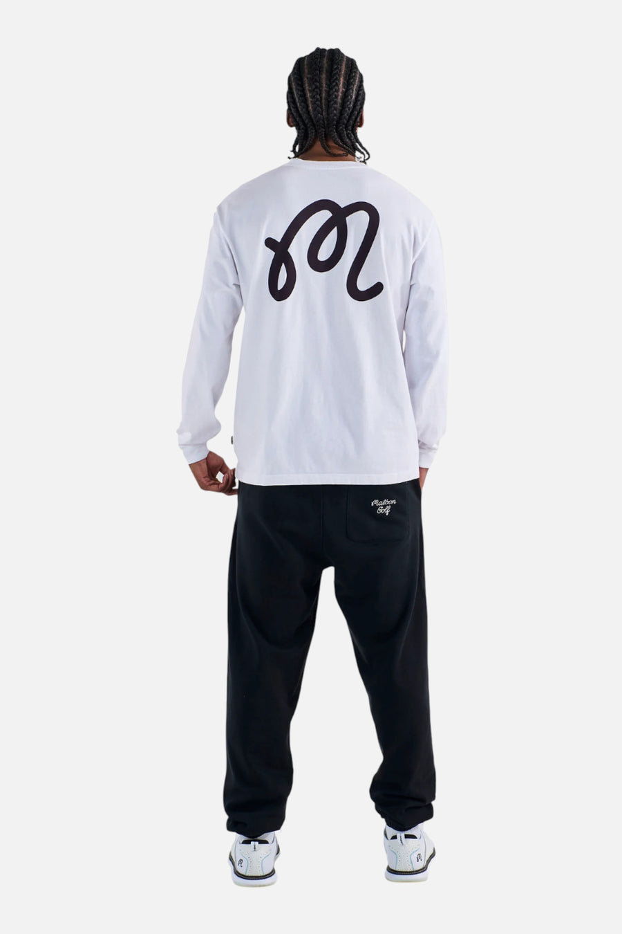 Malbon Gorse Cooper Tee in White – side view