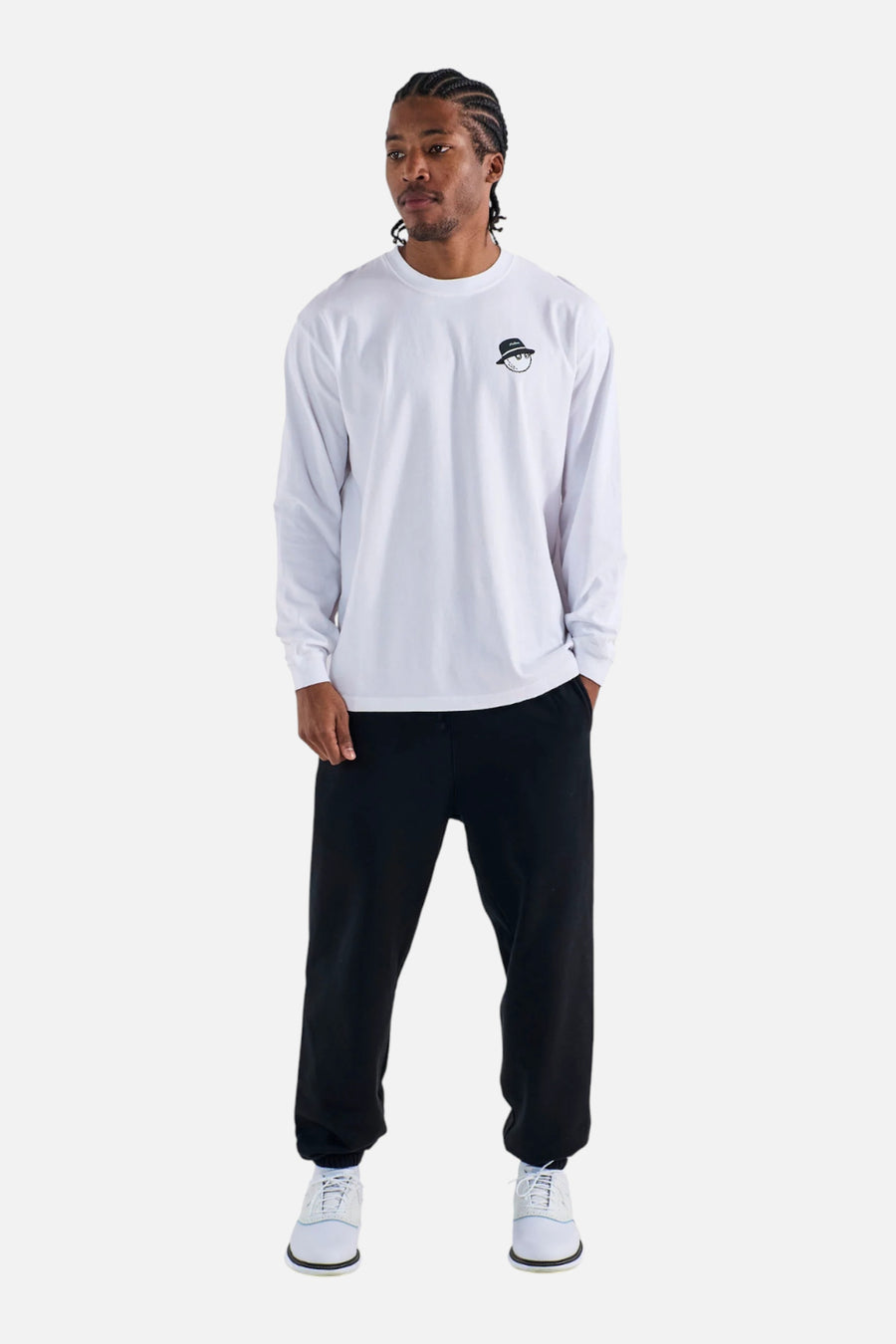 Malbon Gorse Cooper Tee in White – side view