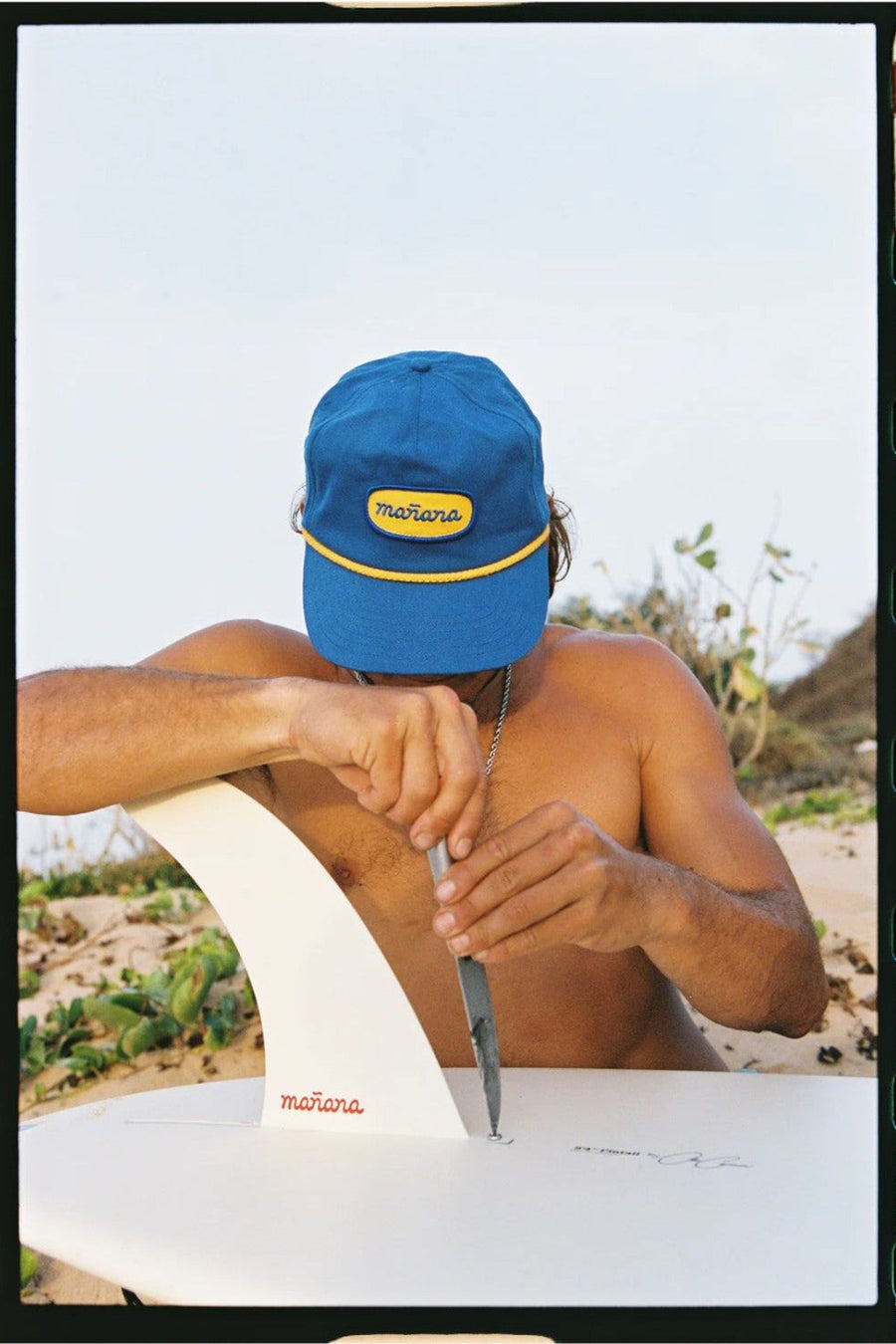 Manana Hat Co. Mono Blue Twill 5 Panel – alternate
