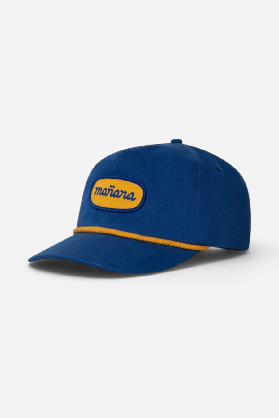 Manana Hat Co. Mono Blue Twill 5 Panel – three-quarter view