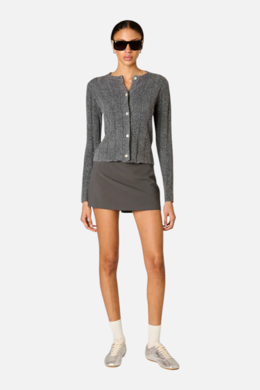 NIA Women's Manzanita Cardigan in Charcoal