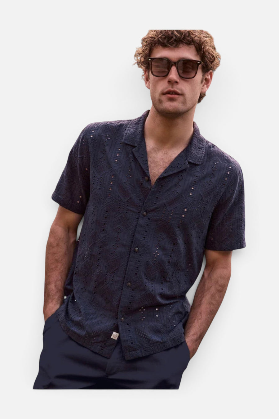 Marine Layer 5 O'Clock Resort Shirt in India Ink – alternate
