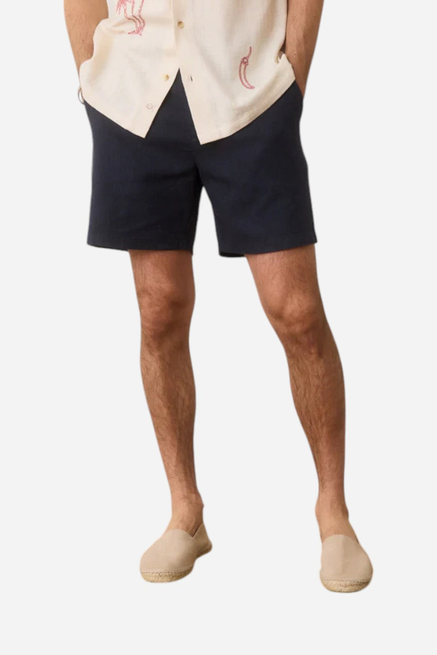 Marine Layer 7" Hemp Resort Short in India Ink – detail