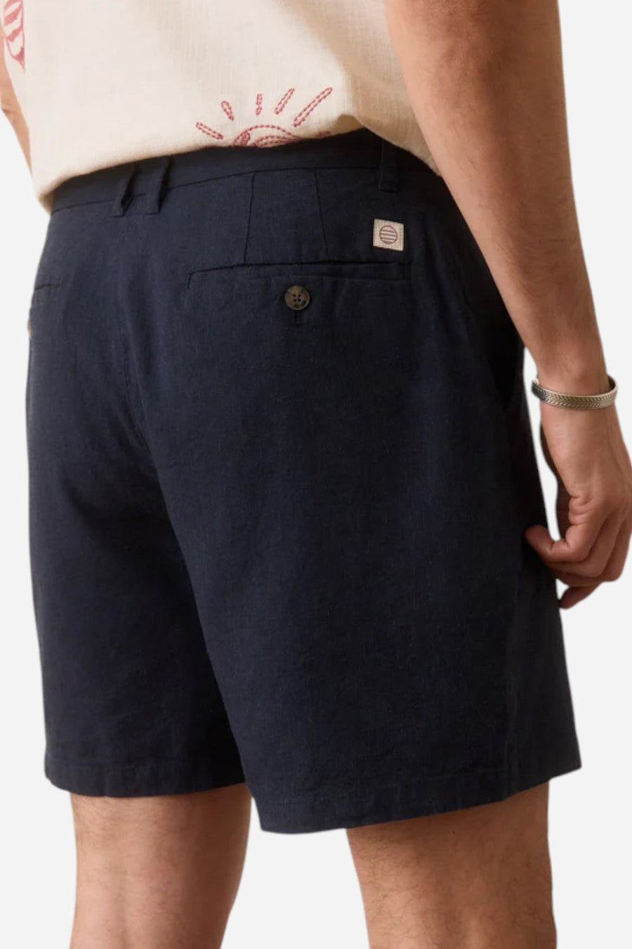 Marine Layer 7" Hemp Resort Short in India Ink – side view