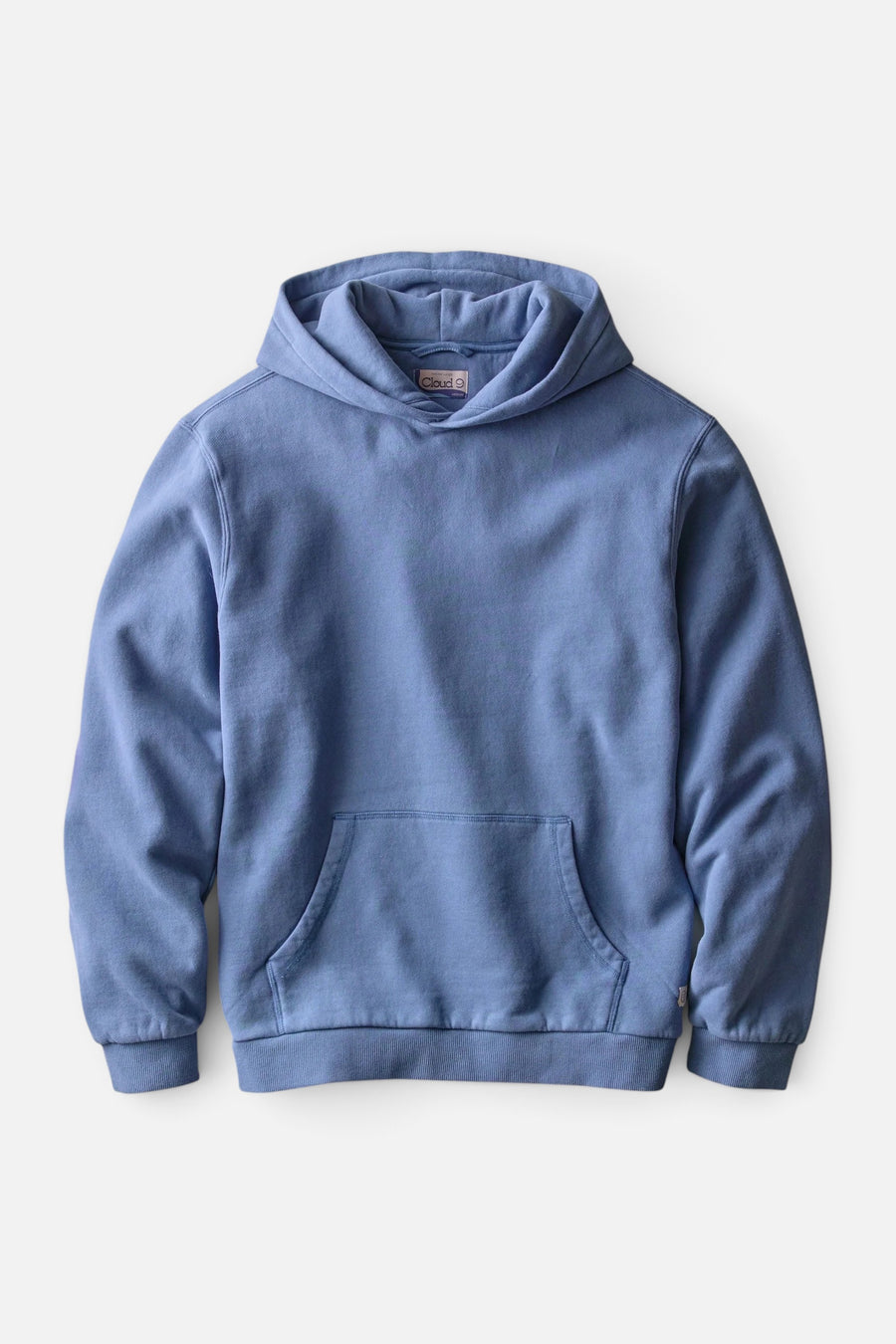 Marine Layer Cloud 9 Fleece Relaxed Hoodie in Copen Blue – front view