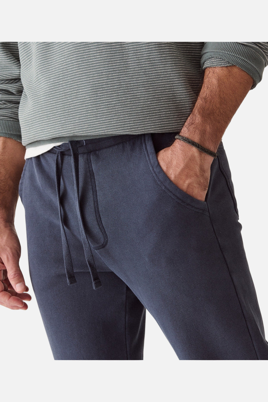 Marine Layer Cloud 9 Fleece Sweatpant in Mood Indigo – side view