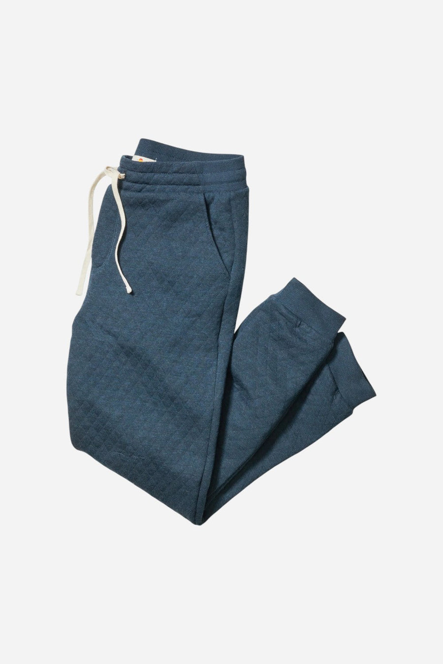 Marine Layer Corbet Quilted Jogger in Navy – flat lay