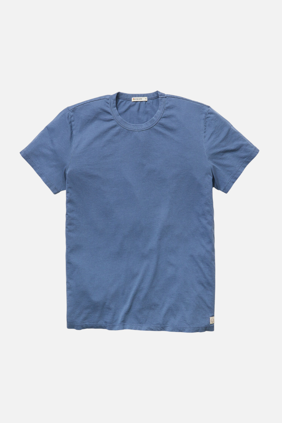Marine Layer Men's Sea Change Crew Tee in Vintage Indigo – side view