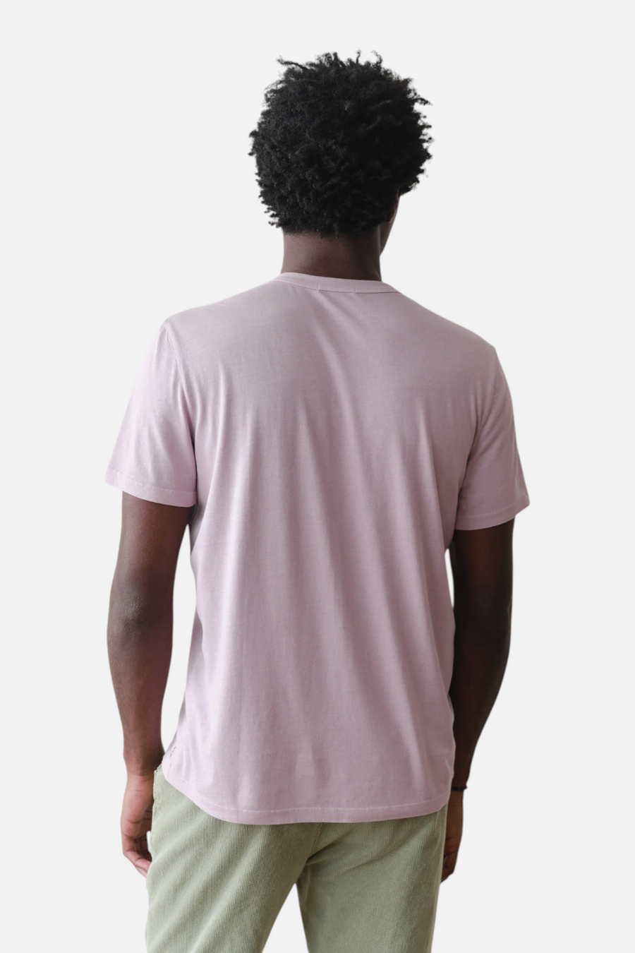 Marine Layer Men's Signature Sea Change Crew Tee in Keepsake Lilac – back view
