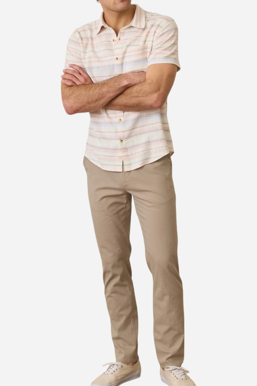 Marine Layer Saturday Breeze Chino in Vintage Khaki – side view