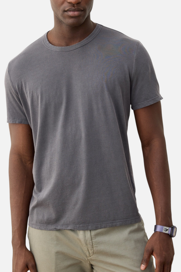 Marine Layer Signature Crew Tee in Asphalt