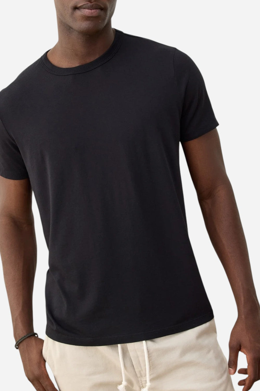 Marine Layer Signature Crew Tee in Black – back view