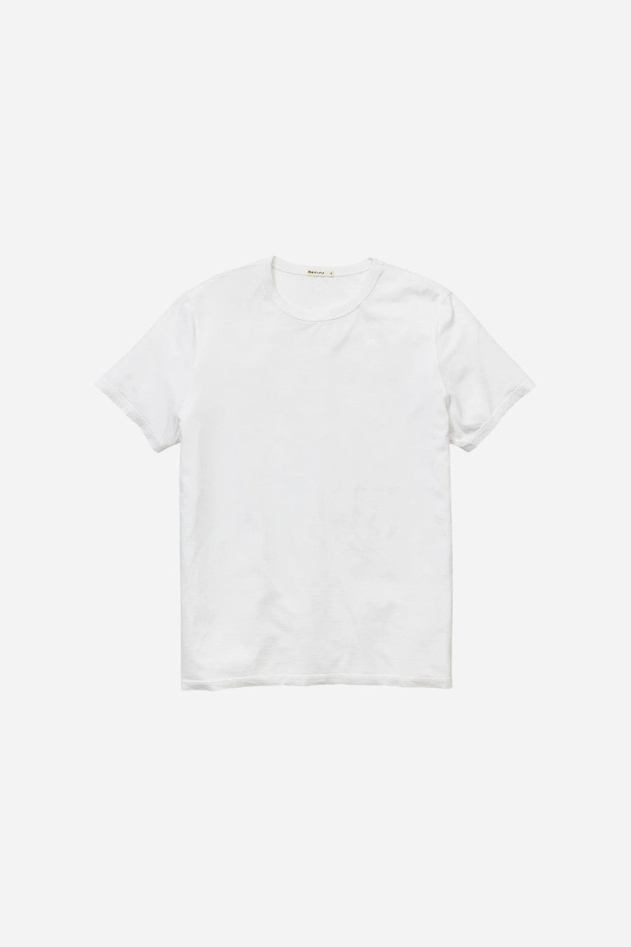 Marine Layer Signature Crew Tee in Pure White – front view