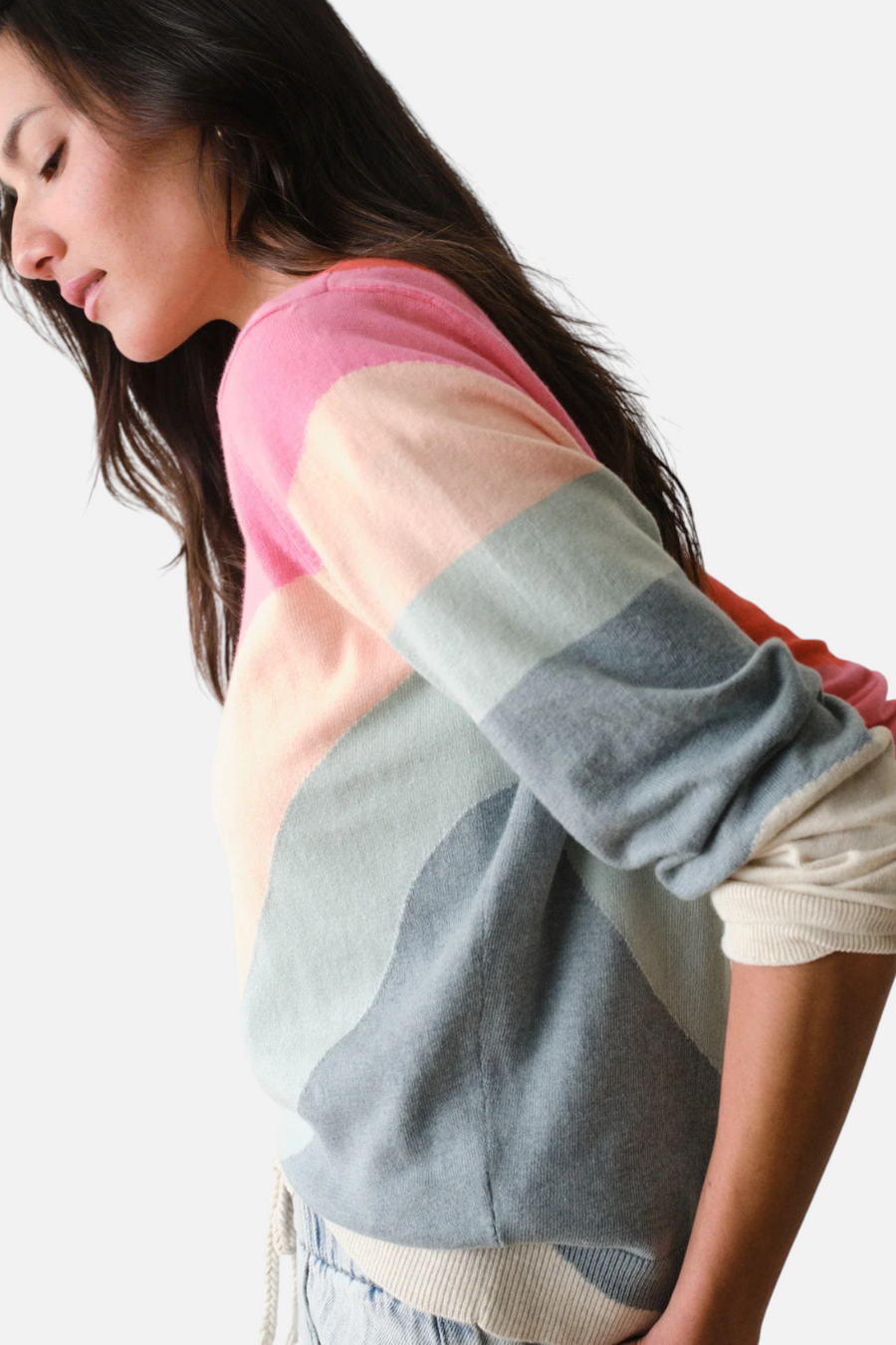 Marine Layer Women's Icon Sweater in Wave – back view