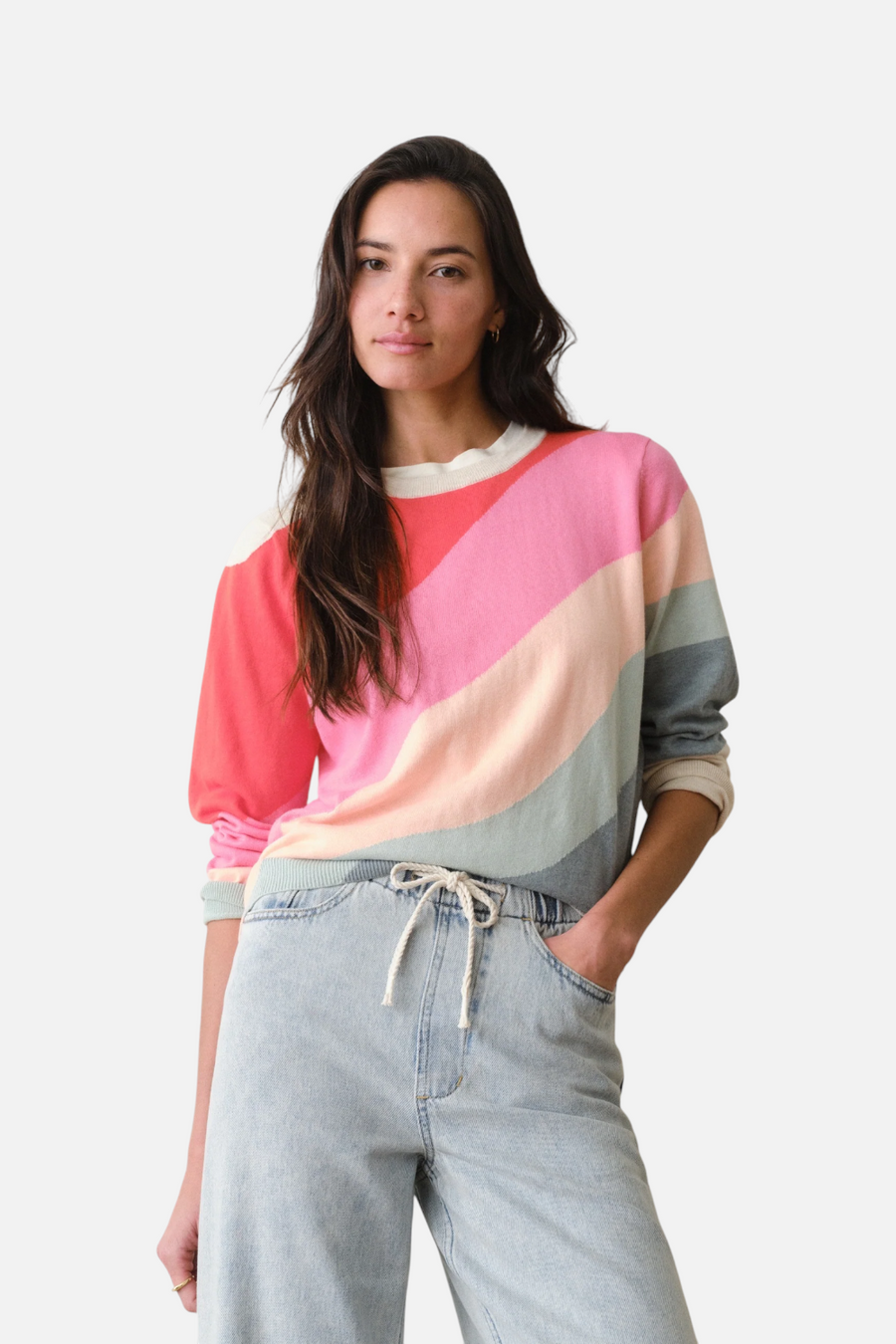 Marine Layer Women's Icon Sweater in Wave – front view