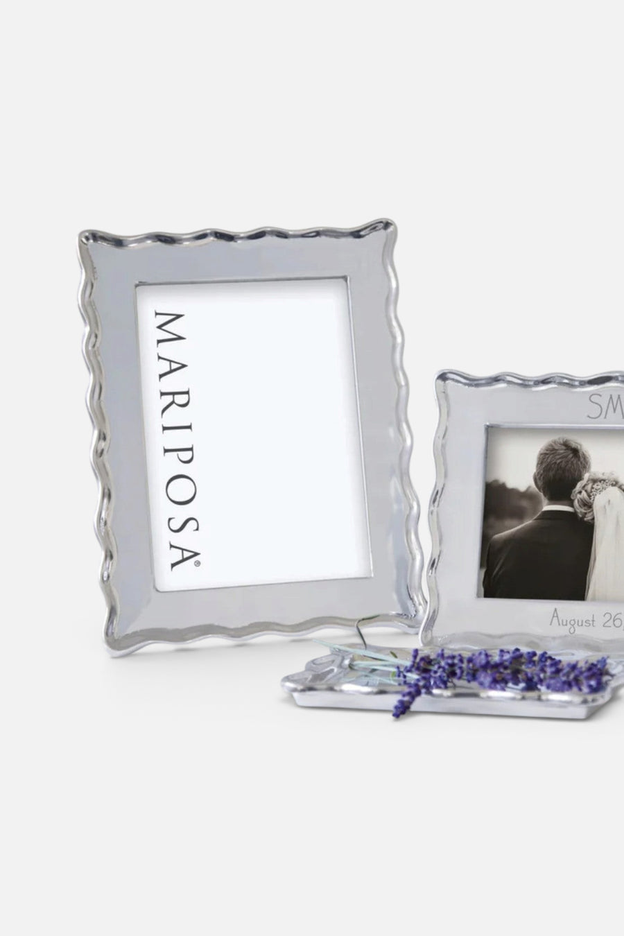 Mariposa Wavy Engravable 5X7 Frame – back view