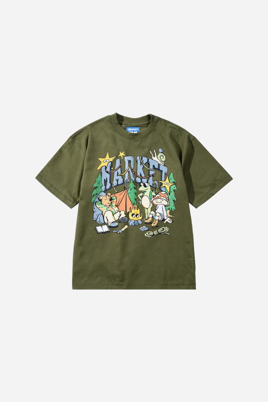 Market Backcountry Buds T-Shirt in Kelp – front view