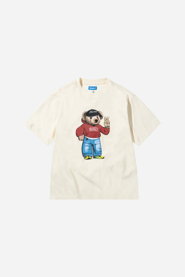 Market Fit Check Bear T-Shirt in Butter Cream
