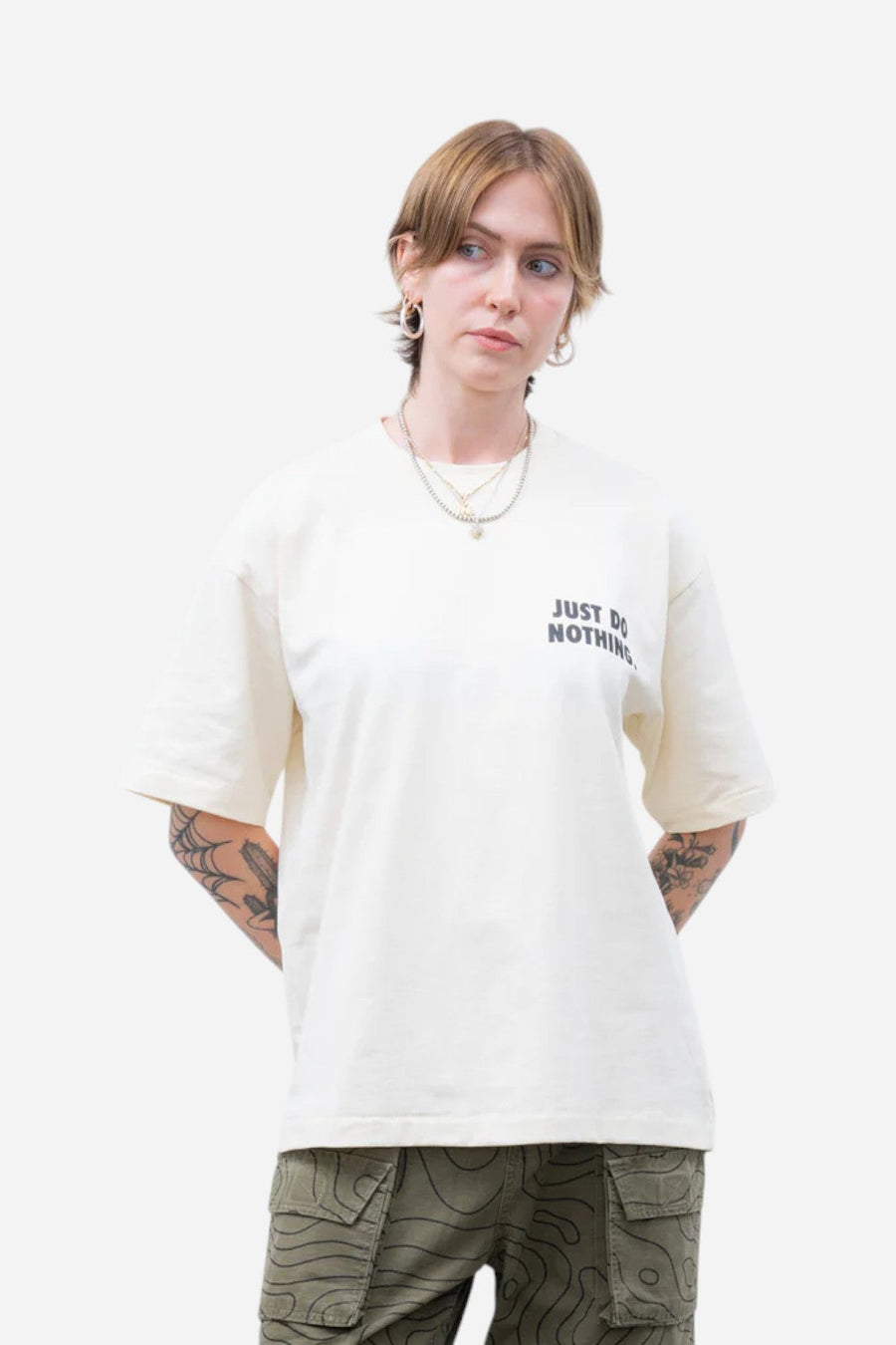 Market Just Do Nothing Fall T-Shirt – side view