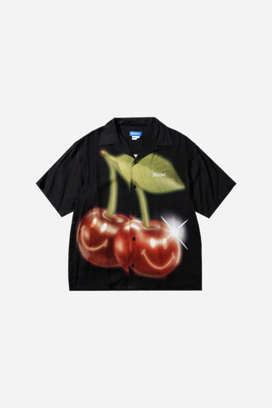 Market Smiley Cherries SS Button-Up – front view
