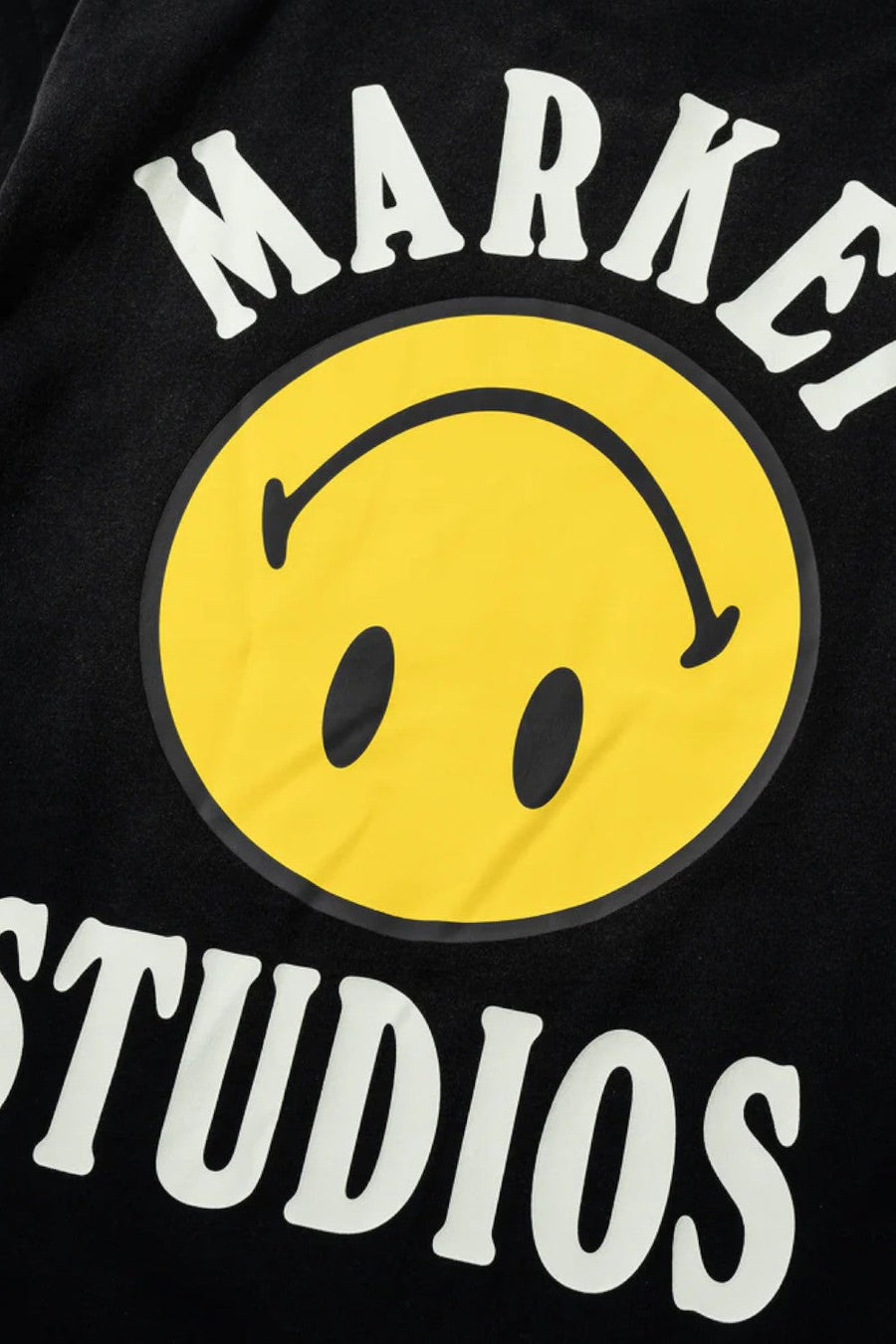 Market Smiley Lockup T-Shirt in Jet Set Black – back view