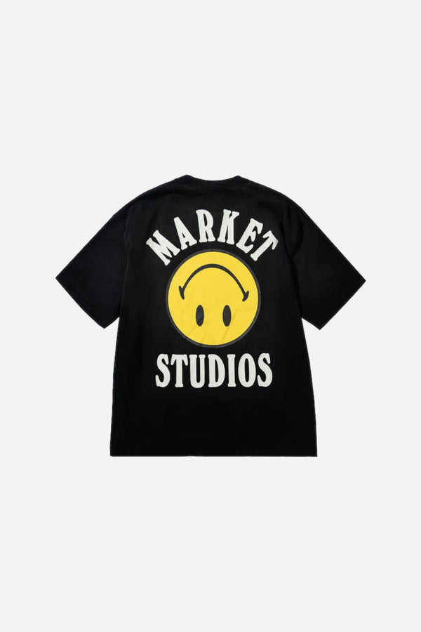 Market Smiley Lockup T-Shirt in Jet Set Black