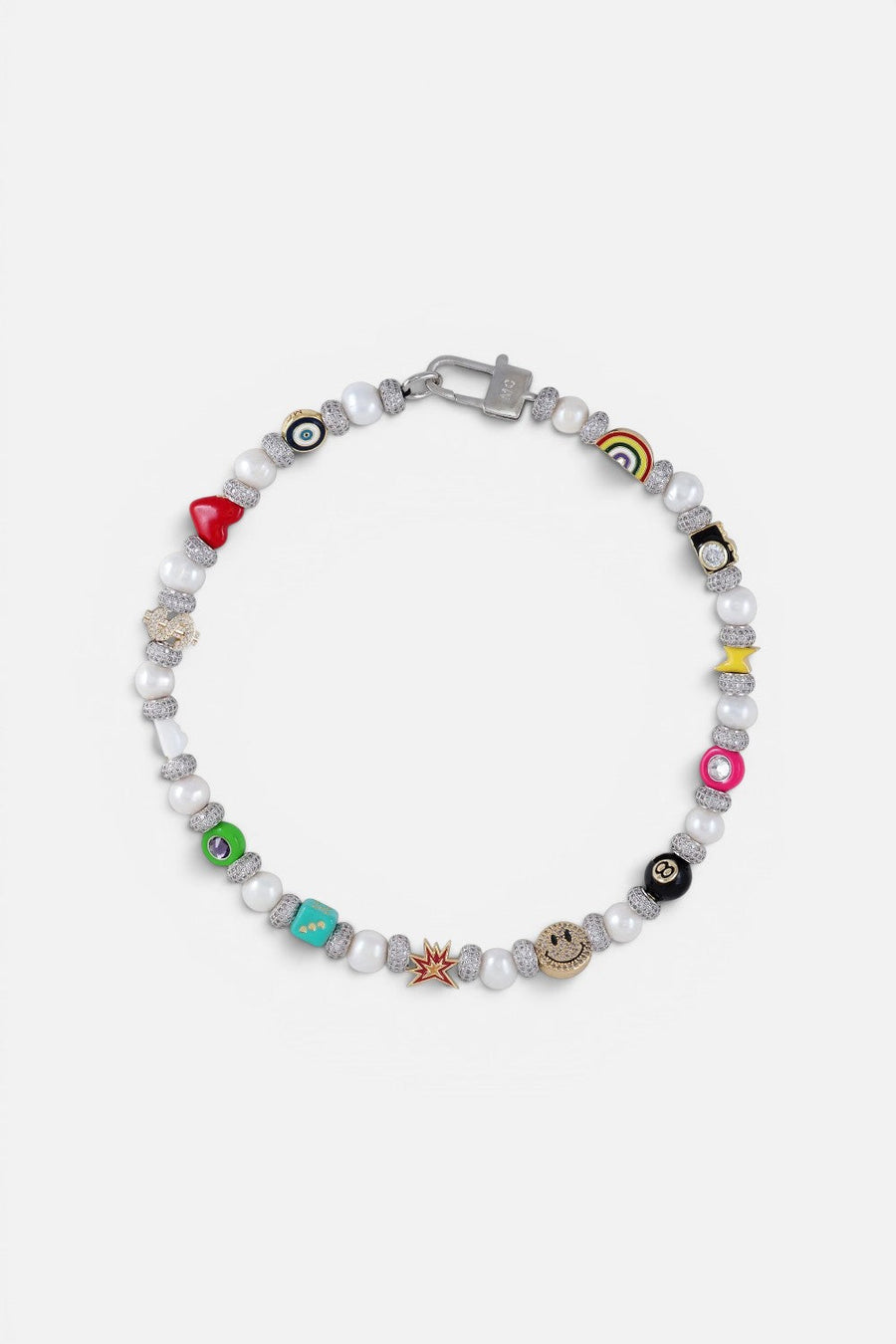 Martha Calvo Enamel Pearl Necklace – front view