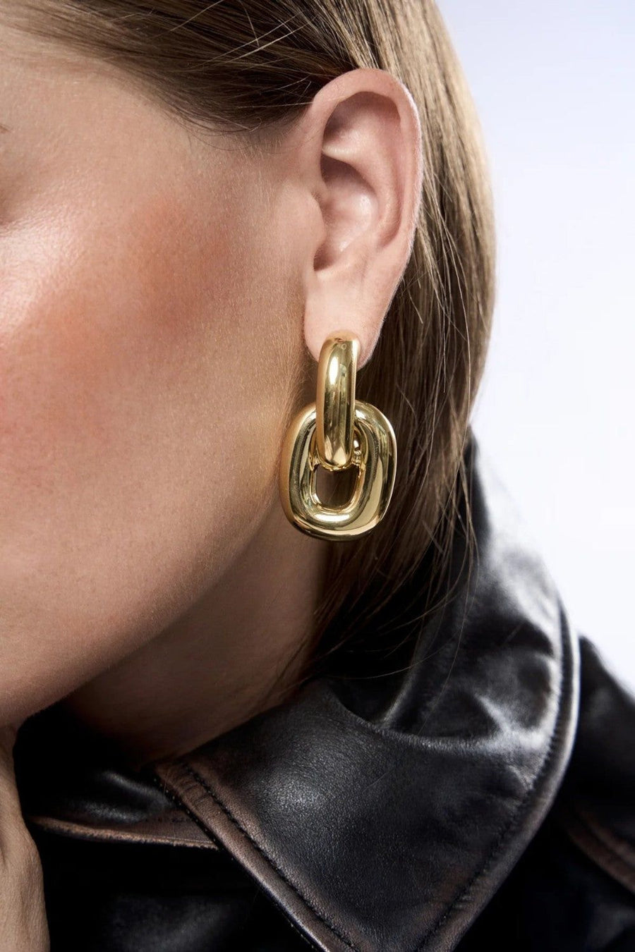 Martha Calvo Kylie Gold Earrings – back view