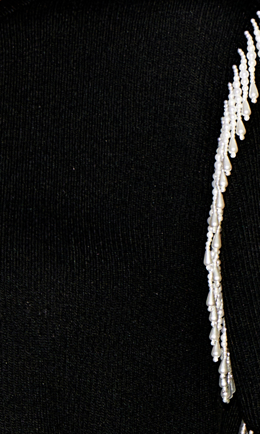 Martina Knit Top Sweater in Pearl Fringe – side view