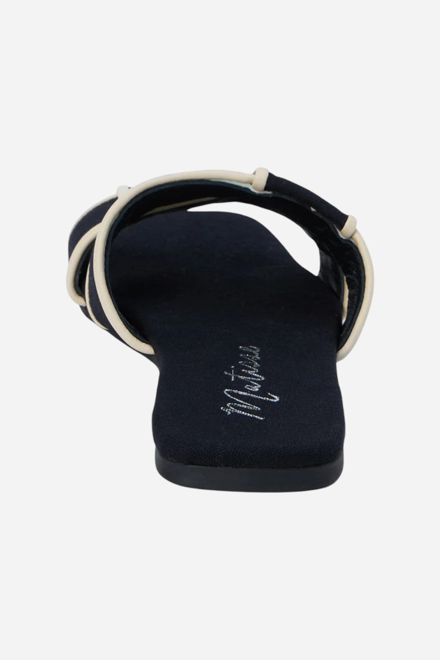 Matisse Biscayne Slide Sandal in Black – flat lay