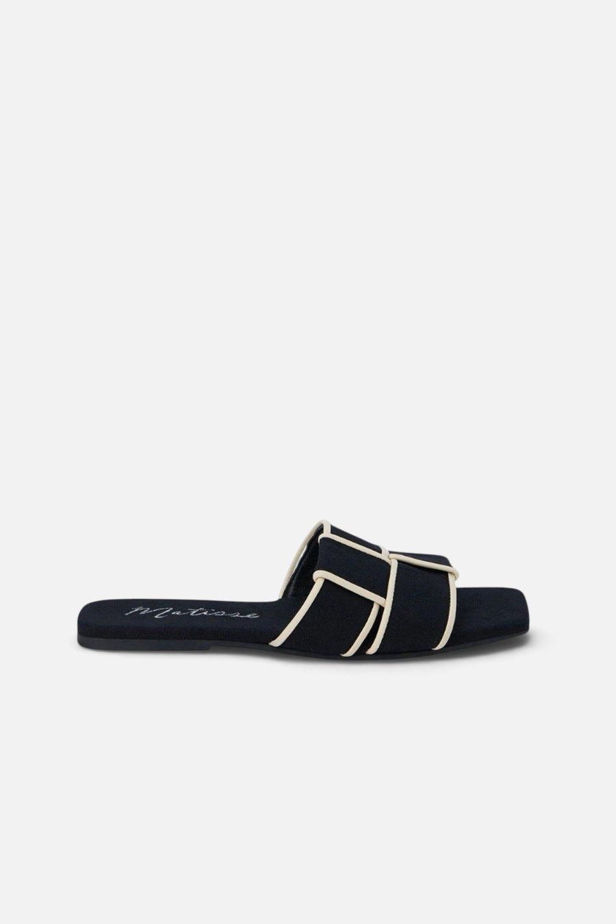 Matisse Biscayne Slide Sandal in Black – side view
