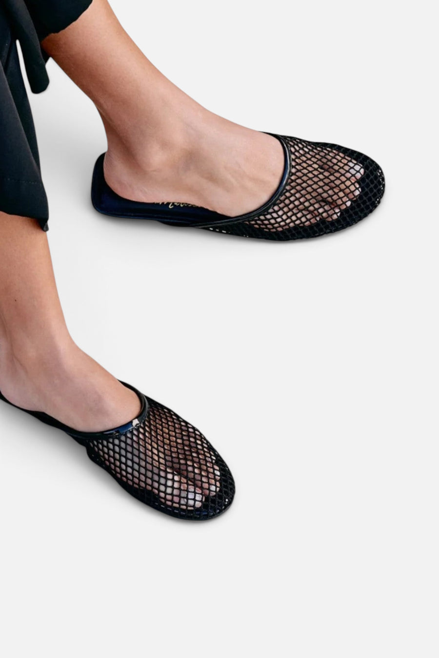 Matisse Brooklyn Flat Mule in Black – back view