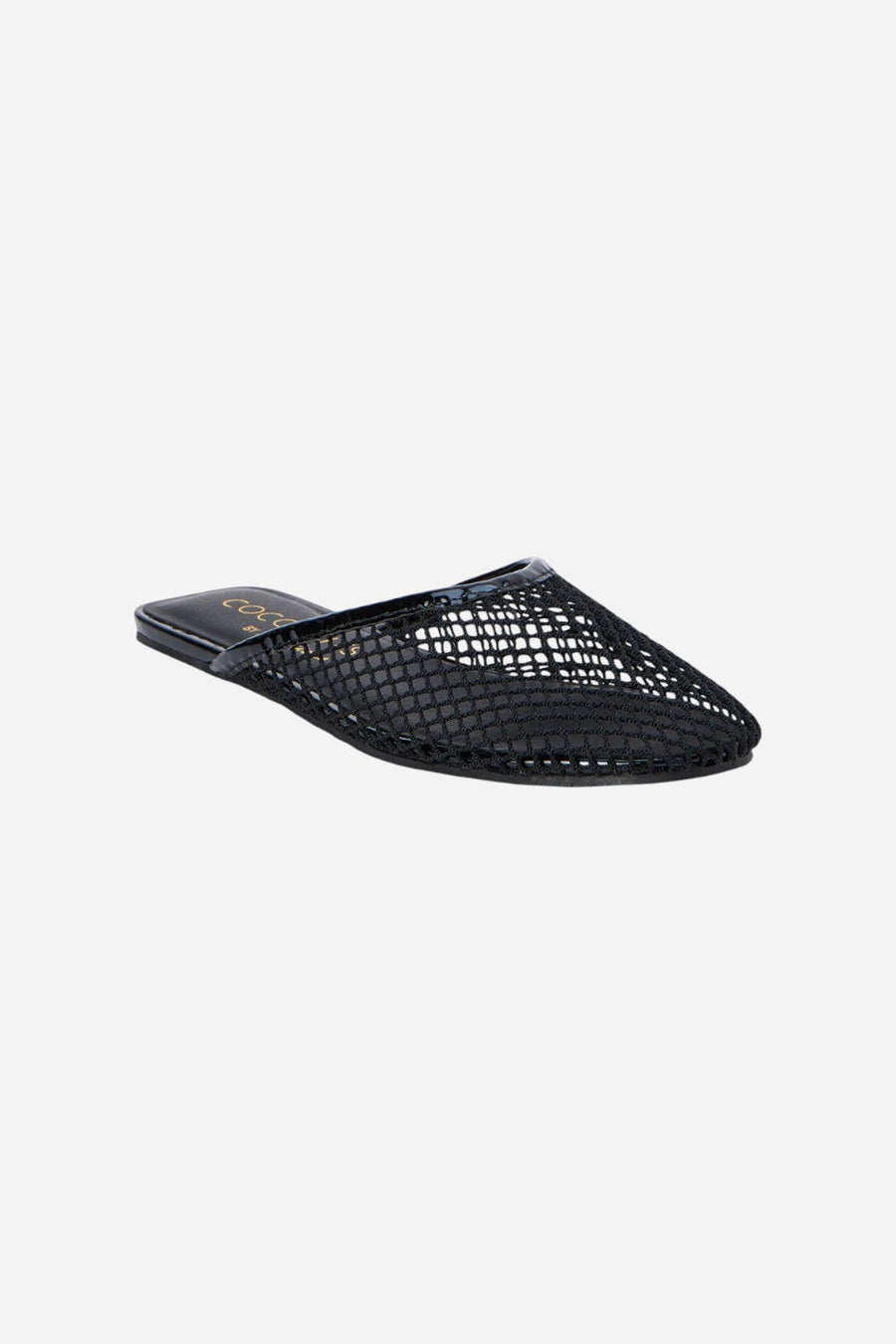 Matisse Brooklyn Flat Mule in Black – detail