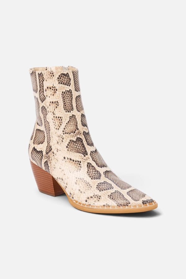 Matisse Caty Ankle Boot in Natural Multi Snake