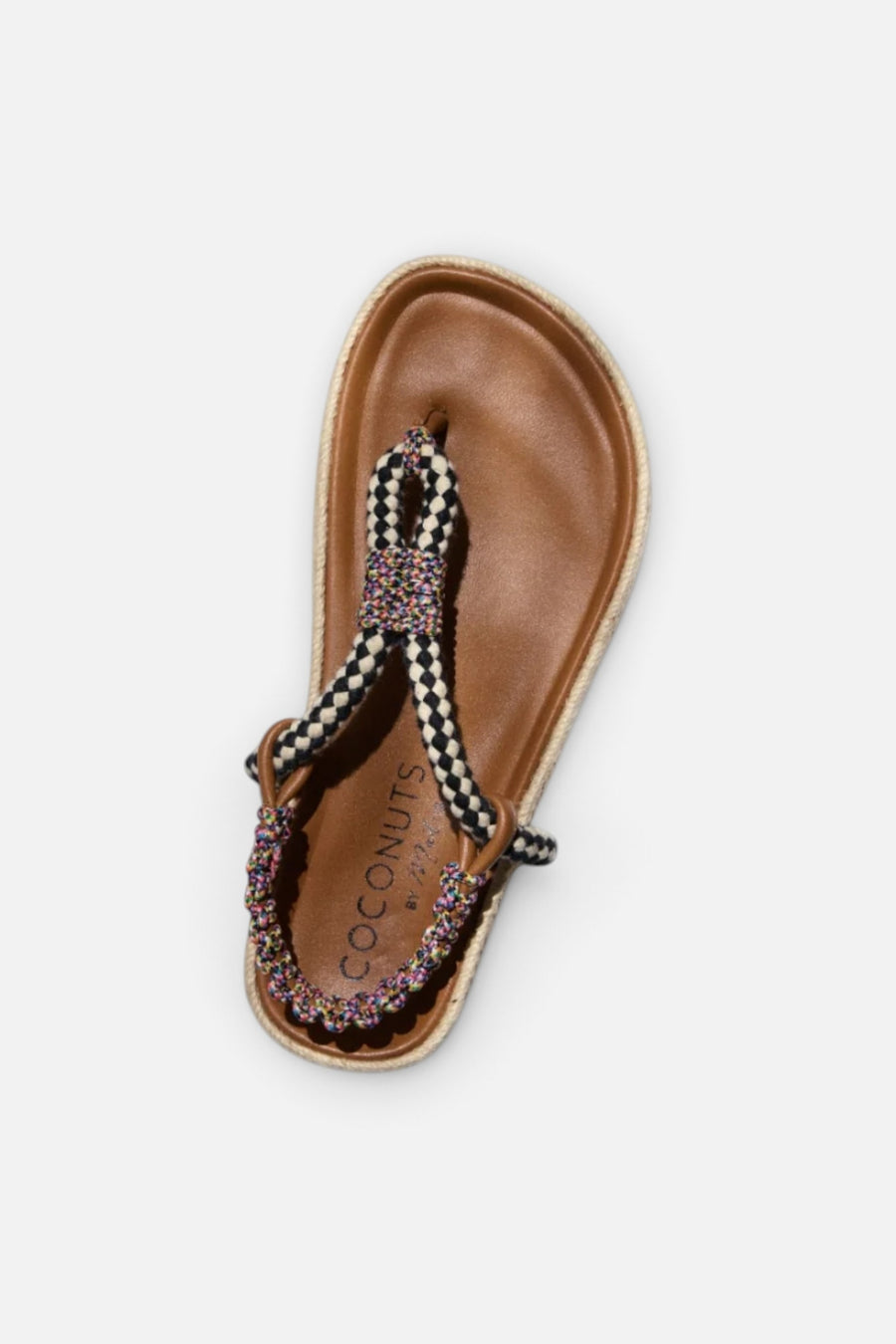 Matisse Celia Thong Sandal in Black – top view