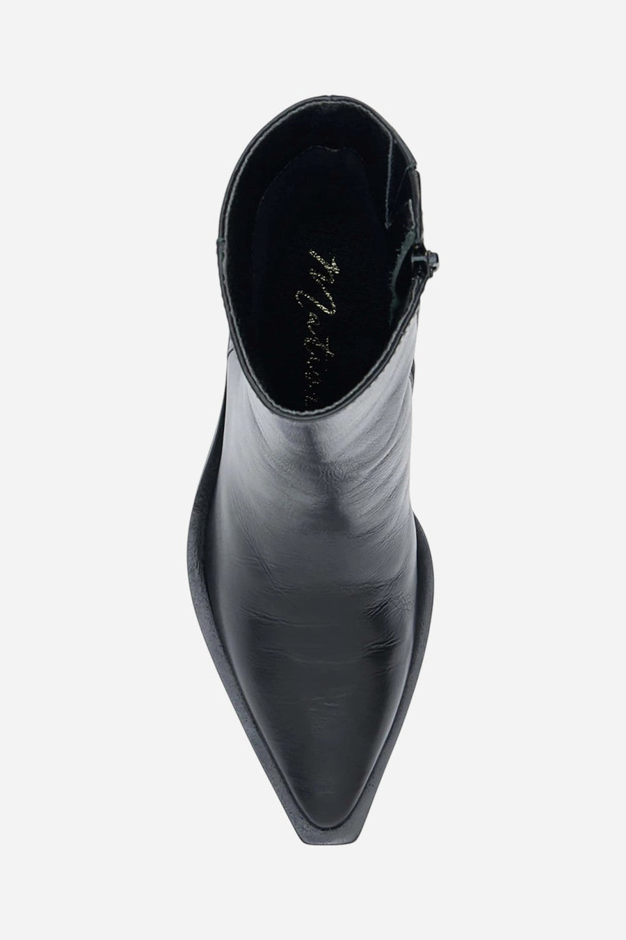 Matisse Cleo Pointed Toe Bootie in Black – detail