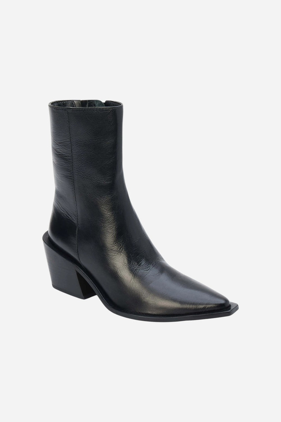 Matisse Cleo Pointed Toe Bootie in Black – front view