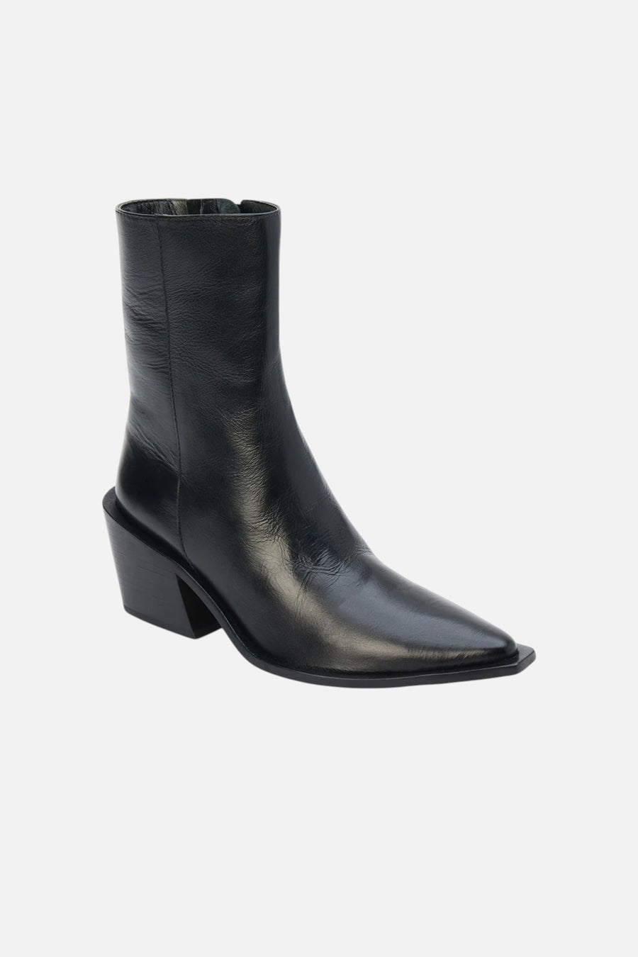 Matisse Cleo Pointed Toe Bootie in Black – side view