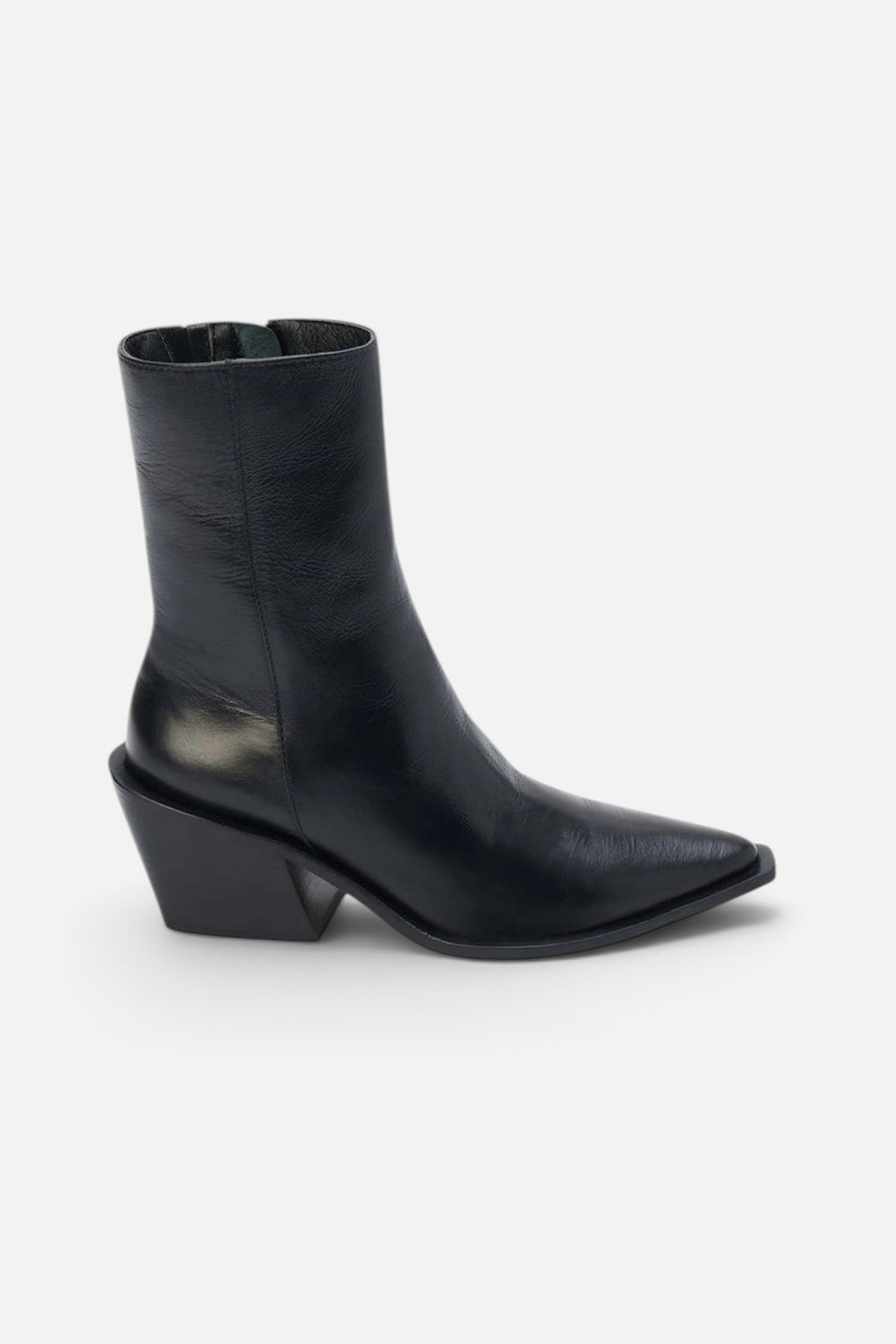 Matisse Cleo Pointed Toe Bootie in Black – side view