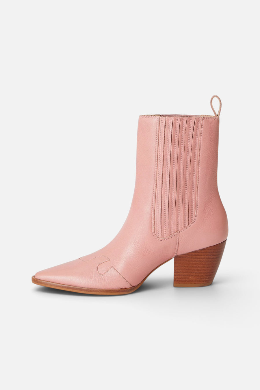Matisse Collins Ankle Booties in Flamingo Pink – back view