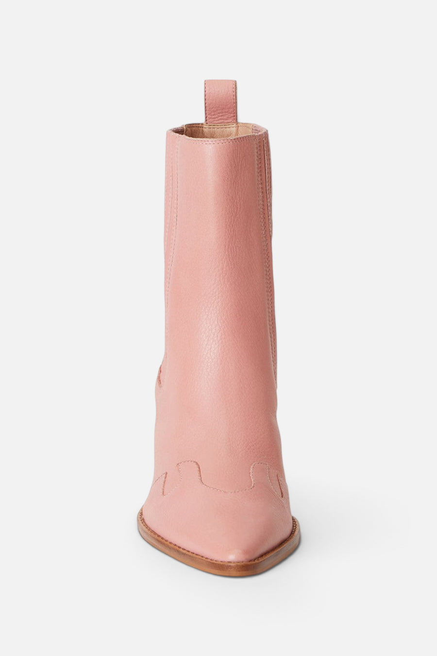 Matisse Collins Ankle Booties in Flamingo Pink – detail