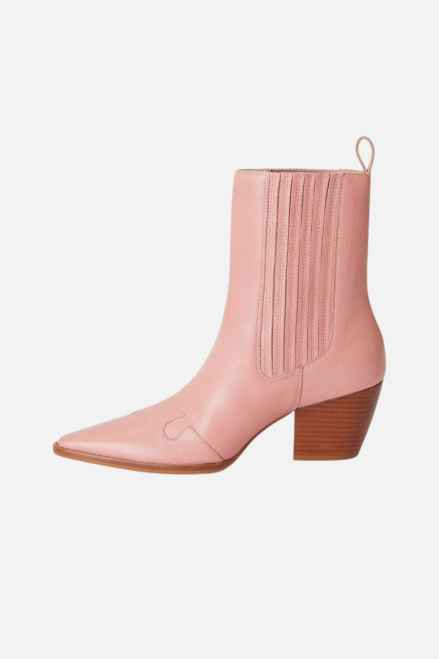 Matisse Collins Ankle Booties in Flamingo Pink – side view