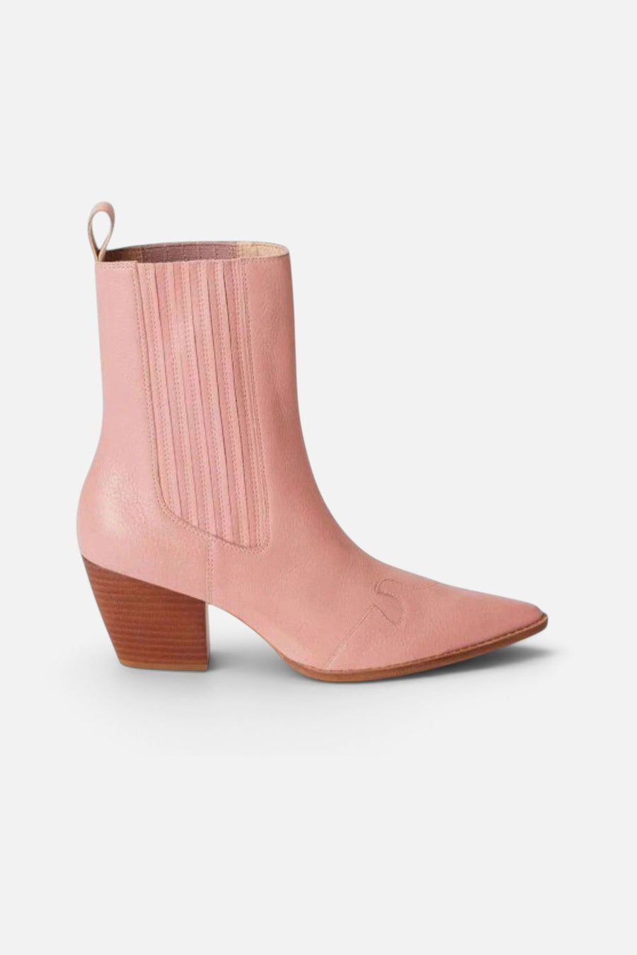 Matisse Collins Ankle Booties in Flamingo Pink – side view