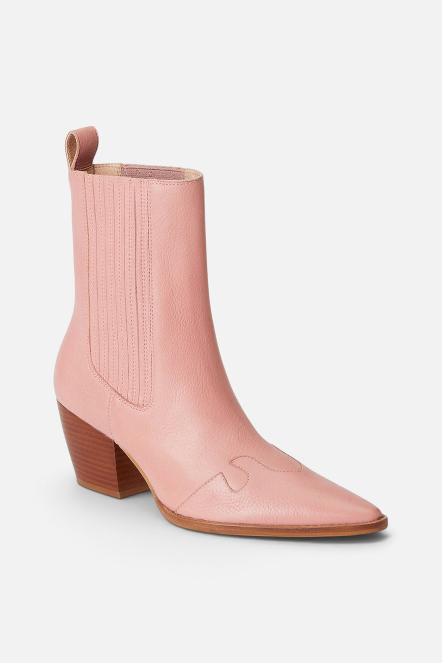 Matisse Collins Ankle Booties in Flamingo Pink – side view