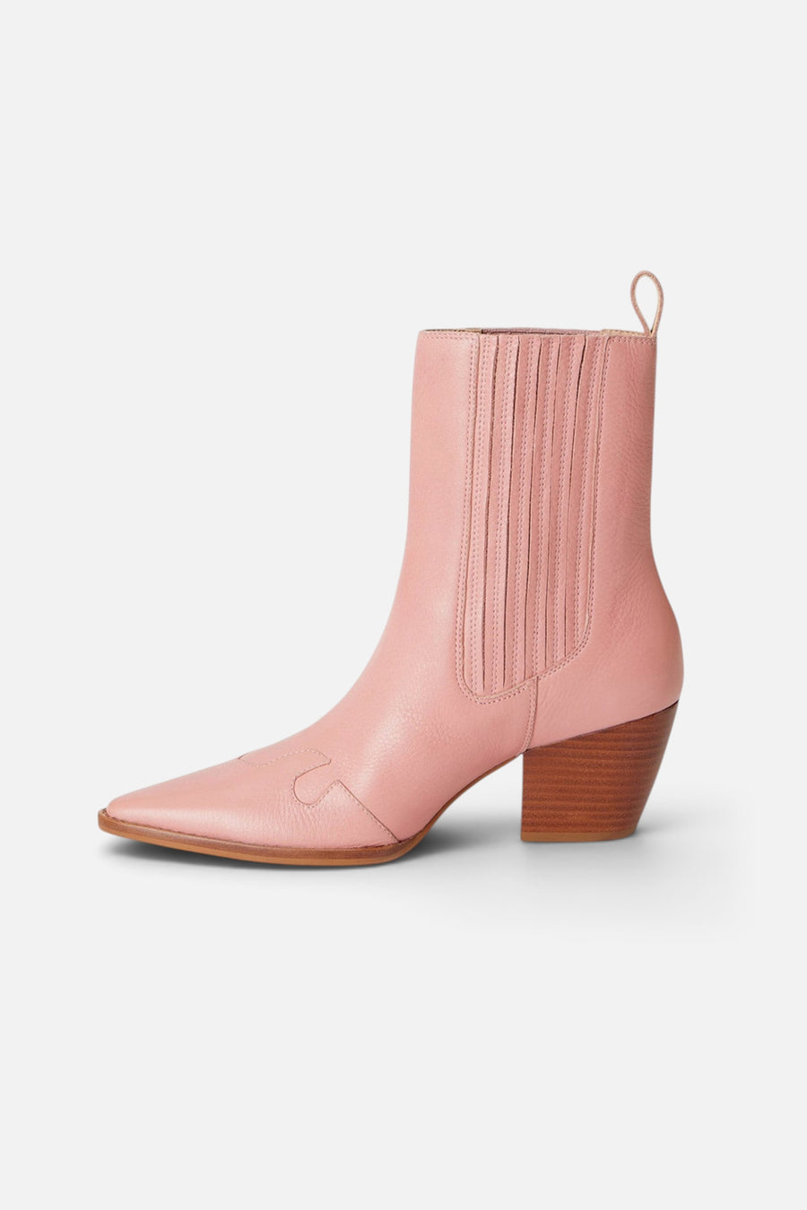 Matisse Collins Ankle Booties in Flamingo Pink – side view