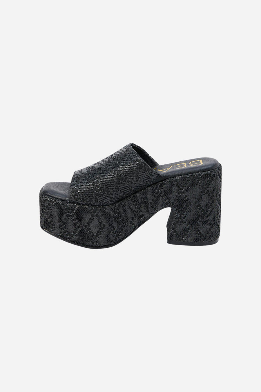 Matisse Como Platform Heel in Ebony – back view