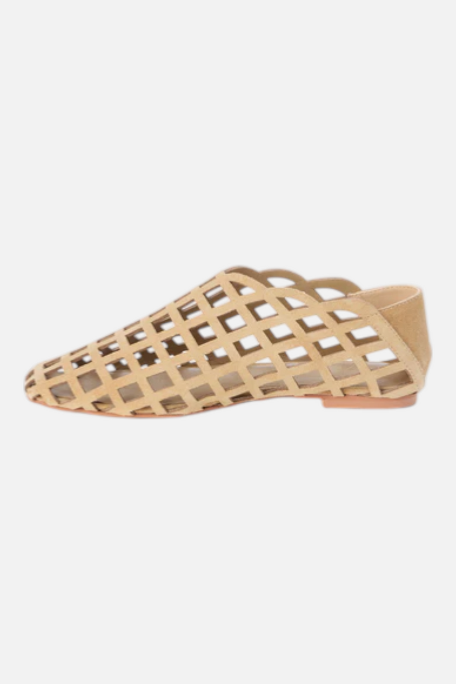 Matisse Cooper Woven Flat in Natural – side view