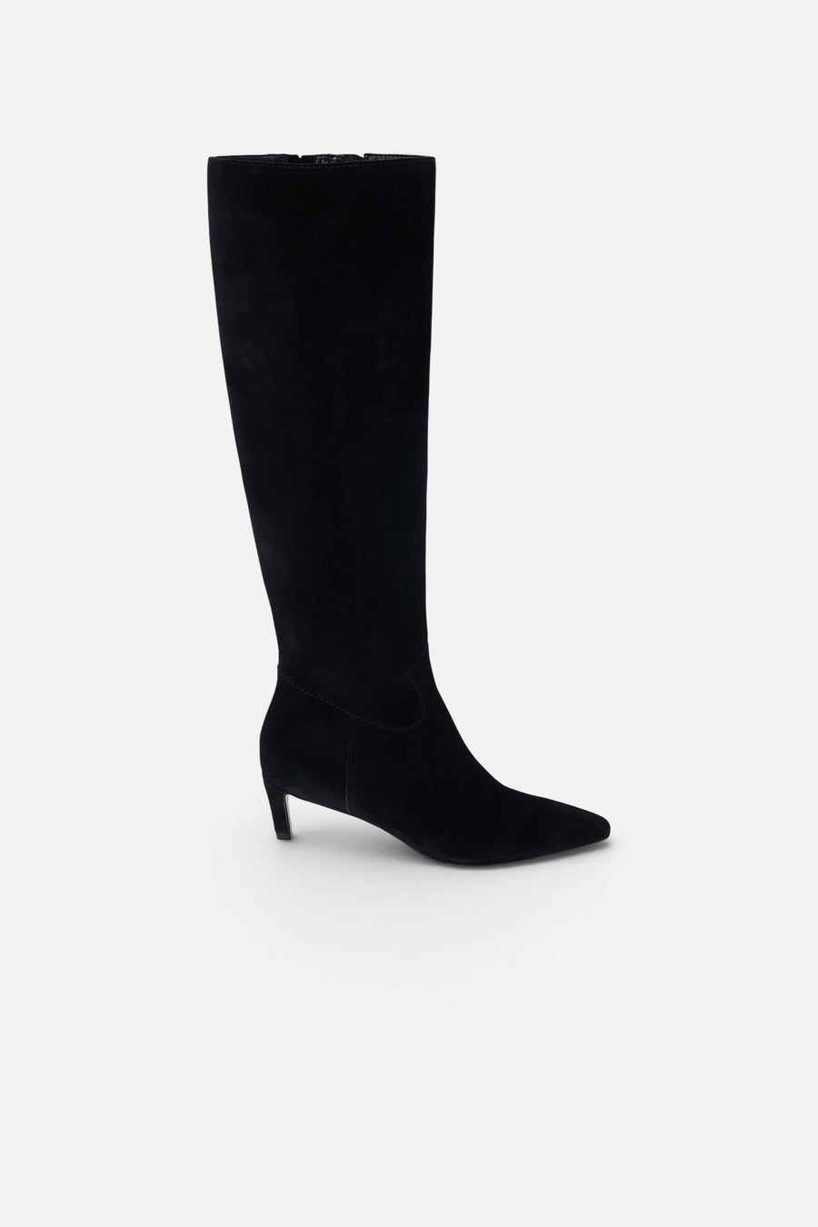 Matisse Elevate Knee-High Boot in Black Suede – three-quarter view