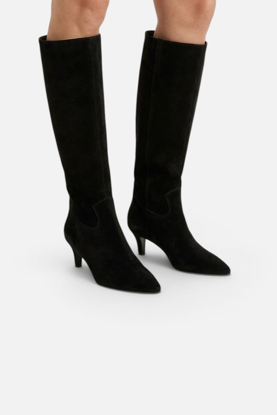 Matisse Elevate Knee-High Boot in Black Suede – on model